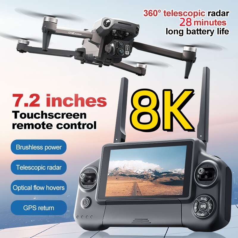 Drone Gimbal 3 Axis - 8K 3 Axis Gimbal Brushless 7.2in