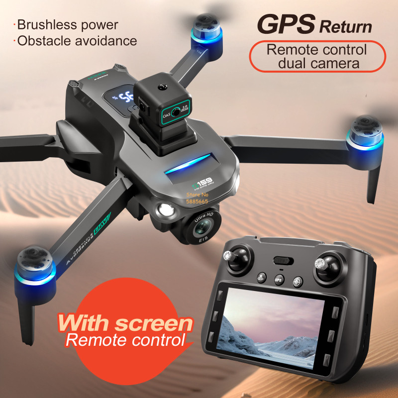 8K Dual Camera 5G WIFI FPV Rem - Drone Gimbal Brushless recension och pris