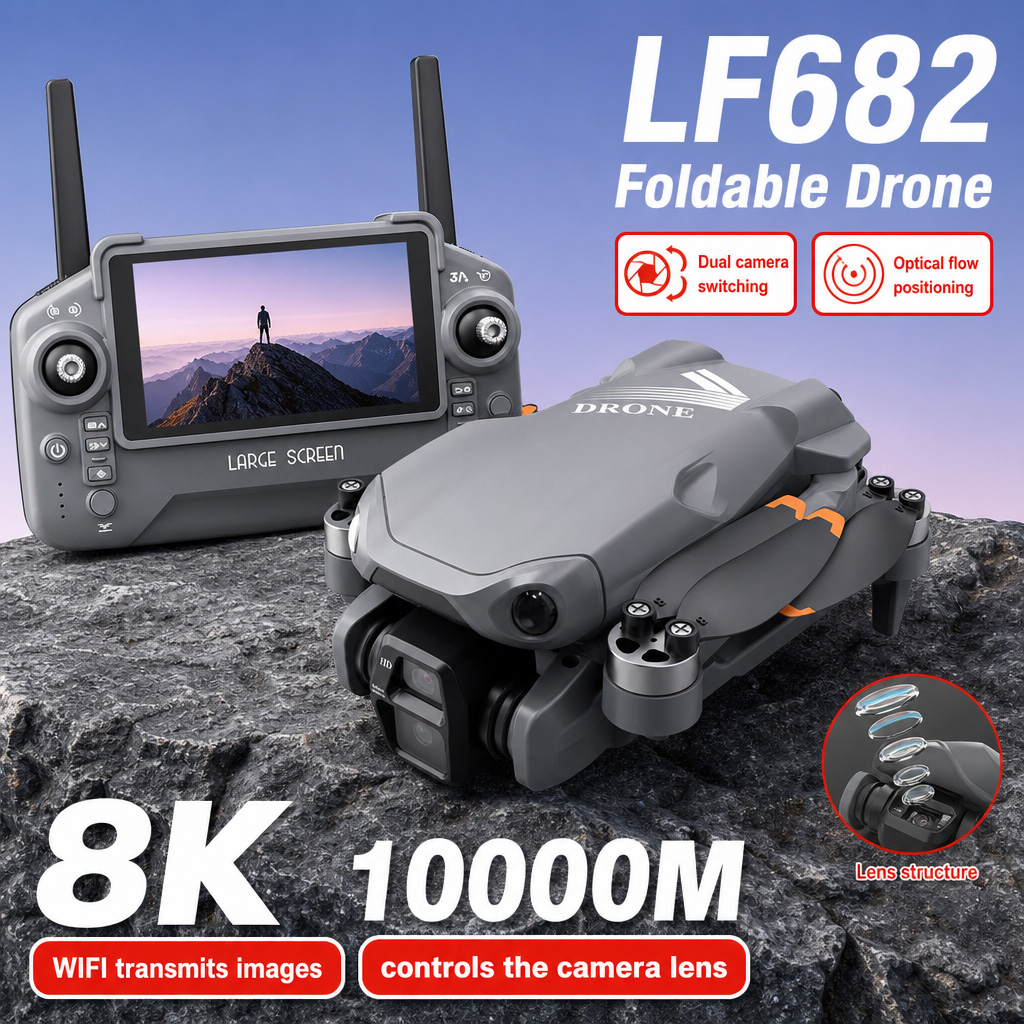 Aerial Photo LF682 Drone 8K HD - Drone Gimbal 2 Axis recension och pris