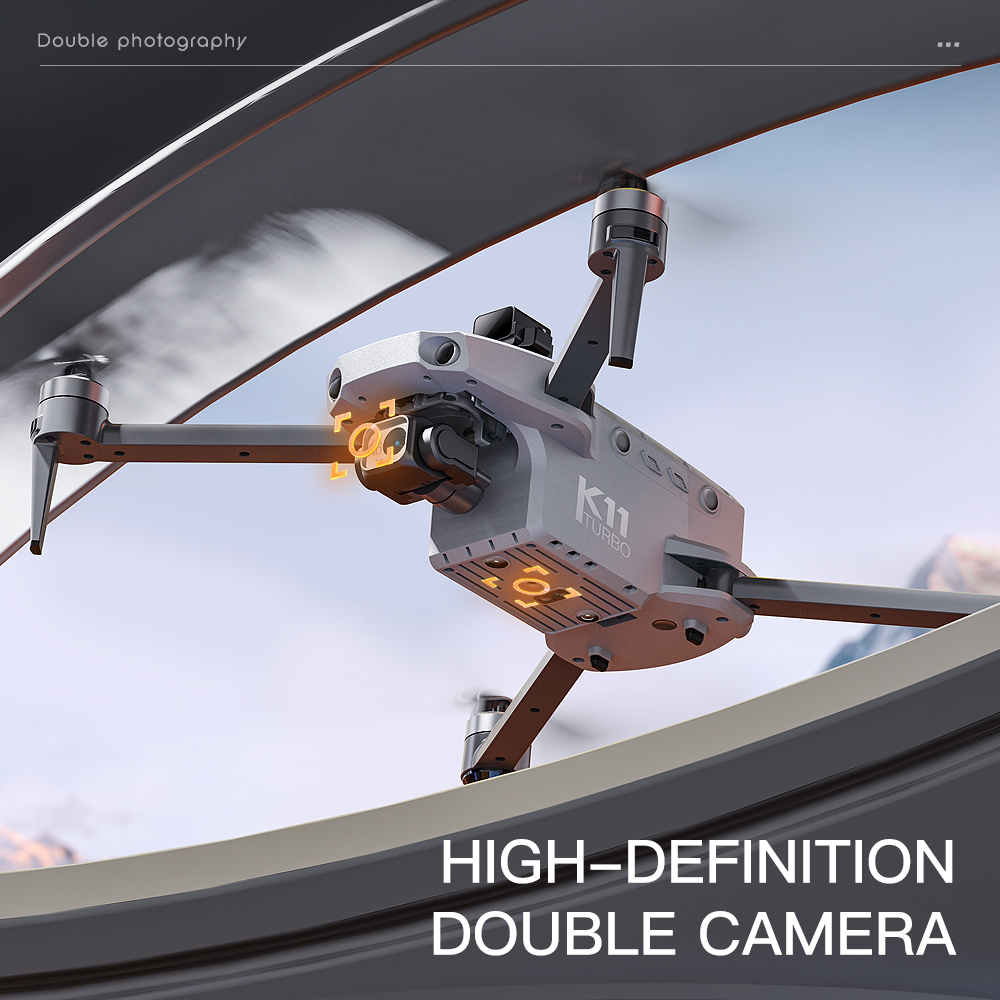 K11 Tubro Dual Camera GPS Dron - Drone Gimbal 2 Axis recension och pris