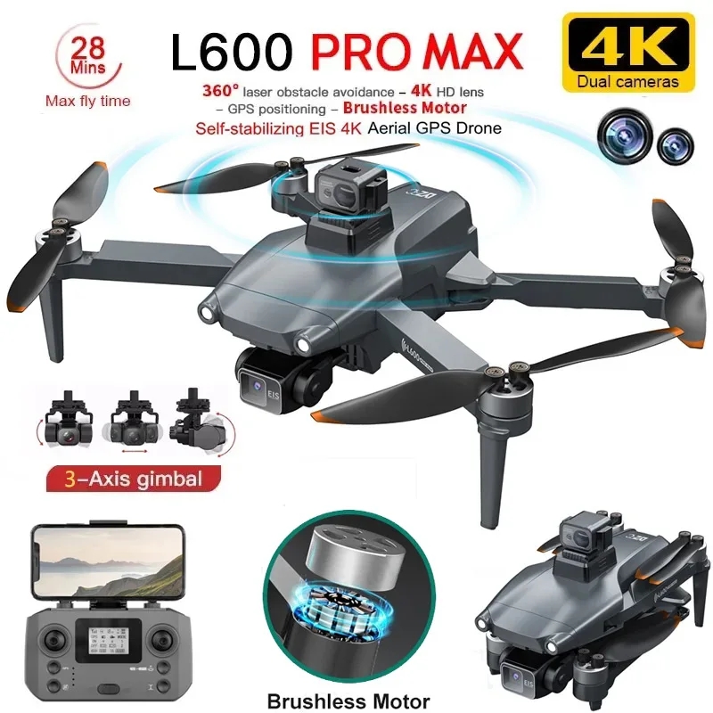 L600 PRO MAX GPS Drone Profess - Drone Gimbal Brushless recension och pris