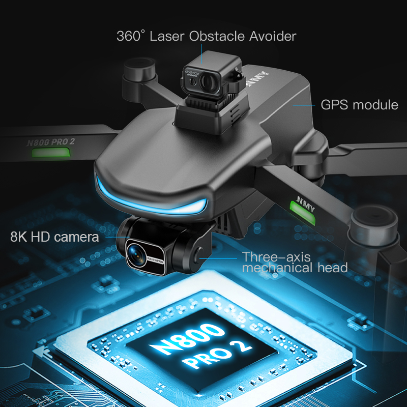 N800 PRO 2 GPS Drone Professio - Drone Gimbal 2 Axis recension och pris