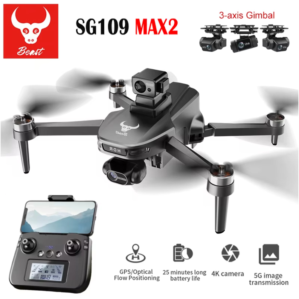 SG109 MAX2 Professional FPV 8K - Drone Gimbal 3 Axis recension och pris
